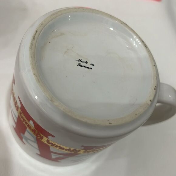 Kahlua Coffee Liquer Mug 3 3/4 Inches Tall 10 Ounces White Red Gray Bar Cocktail - Picture 5 of 5